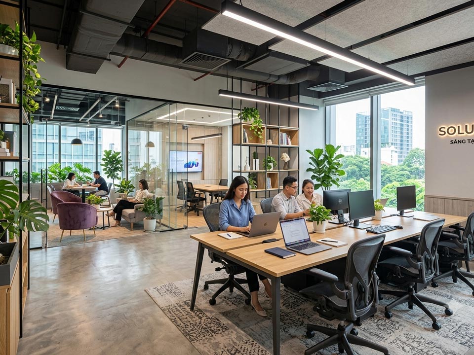 thiết kế thi công nội thất văn phòng